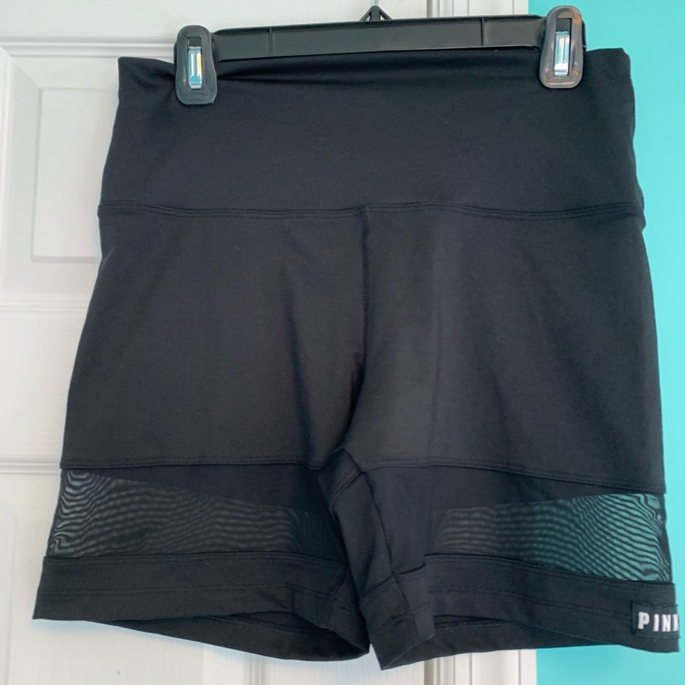victoria secret PINK mesh biker shorts
